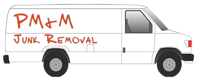 pm&m junk removal logo contact us